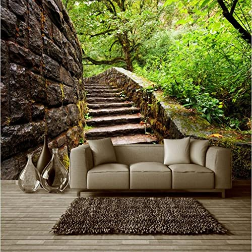 Fototapete 3D Effekt Berge & Treppen Fototapete Moderne 3D Wohnzimmer TV Hintergrund Wandbild Tapeten Wohnkultur 150cm×105cm(Breite x Höhe)