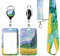 BKBKAAK Art Van Gogh Schlüsselband mit Ausweishalter und einziehbarem Namensschild-Halter mit Spulenclip Mädchen Ölgemälde Muster Lanyard für Schüler Lehrer