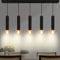bamyum Mika Pendelleuchte Esstisch 5 Flammig Schwarz, Hängelampe Esstisch Vintage, Esstischlampe Lampenschirm Hängelampe Schwarz, Pendelleuchte Esstisch Wohnzimmer Esszimmerlampe Modern Café Bar