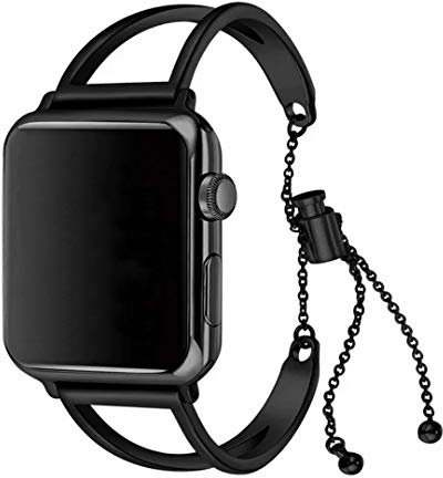 Metallo Cinturino Compatibile con Apple Watch 38mm, Cinturini di Ricambio in Acciaio Inossidabile Glitter Bands di Ricambio Compatibile con iWatch 38mm 40mm 41mm 42mm Series SE/11/10/9/8/7/6/5/4/3/2/1