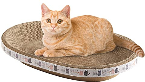 Aizuoni Kratzbrett Für Katzen | Robustes, Kratzpappe Für Katzen, Katzen Kratzbrett? Kratzpappe,Corrugated Lounge Kratzpappe Für Katzen Bett, Katzen Kratzmöbel Für Couch