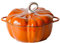CARXS Cocotte en Fonte émaillée en Forme de Citrouille avec Couvercle, cocotte antiadhésive de 7.9 Pouces pour Toutes Les Sources de Chaleur