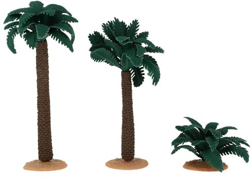 Ciieeo 3pièces Modèle De Palmier Miniature Décorations Créatives pour Paysage Micro Accessoire De Jardin Élégant pour Décorations De Bureau Et Maquettes