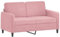 vidaXL Divano a 2 Posti Rosa 120 cm in Velluto, Divano, Divano da Salotto, Divano in Velluto, Divano Imbottito, Divano a Due posti