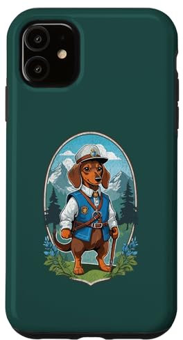 iPhone 11 Hiking Dog Dachshund Sausage dog nature lover Camping cute Case