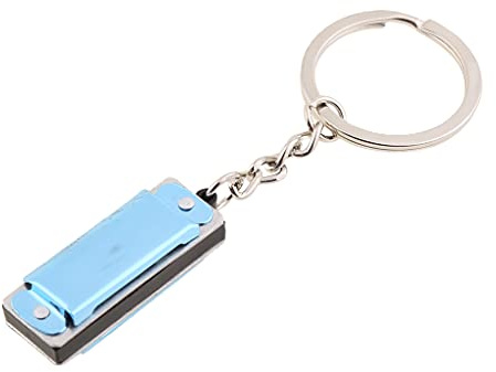 Spezielle Mini-Mundharmonika, 8 Töne, 4 Löcher, Schlüsselanhänger für Schlüssel, 3,5 x 1,2 cm, Musikinstrumente, Geschenke für Kinder, Mundharmonika-Schlüsselanhänger