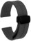 QUARKZMAN Magnetisches Silikon Uhrenarmband 22mm Schnellverschluss Weiches Gummi Wasserdichtes Ersatzarmband mit schwarzem Metall-Faltschließe für Männer und Frauen, Dunkelgrau