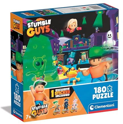 Clementoni 180 Teile Kinder, Puzzle Figuren Videospiel, Gaming, Made in Italy, 29324, Stumble Guys 7 Jahre