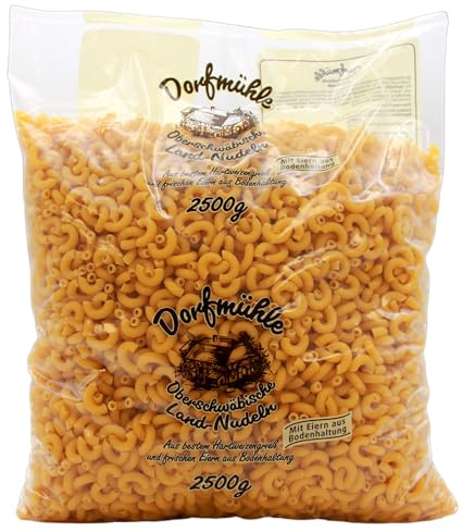 Dorfmühle Oberschwäbische Land-Nudeln Hörnchen, (1 x 2.5 kg)