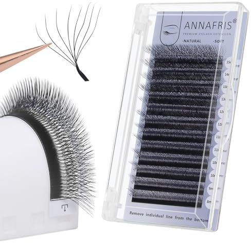 ANNAFRIS Eyelash Extension W 8D 0.07 D 8-15mm Premade Fan Lashes Extension 8d Lashes Russian Volume Eyelashes(8D,0.07D,8-15mm)