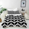 ANHOPE Weiß Schwarz Chevron Pfeil Bettwäsche Set 2 Teilig Bettbezug 140x200 cm + Kissenbezug 65x65 cm Weich Microfaser Bettbezüge mit Reißverschluss Ganzjahres Bettdeckenbezug Set