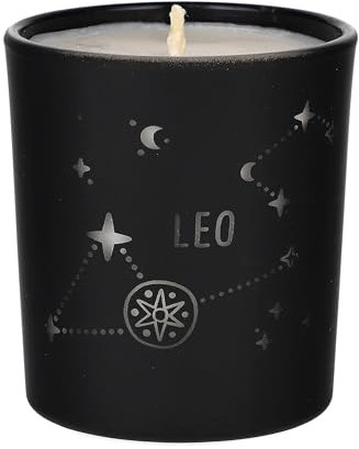 ORIGINALWAX Duft Kerze Sternzeichen Löwe (Leo) aus Soja Wachs Schwarz Handgemacht Duftkerzen Luxe Cashmere im Glas Tierkreiszeichen Vegan Candle 180g Geschenkidee 40 Stunden Brennen