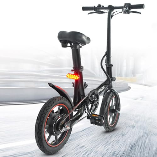 E-Bike Klapprad Elektrofahrrad mit 14 Zoll Tire, Tragbares Elektrofahrrad mit 36V 6Ah Abnehmbarem Lithium-Akku,für Lange Reichweite bis 25 km,Falt-Elektrofahrräder für Herren Damen Pendeln
