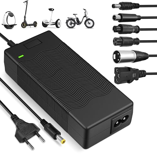 SYACHI Chargeur Trotinette Électrique, 42V 2A Chargeur Hoverboard Chargeur de Batterie 36V Chargeur Trottinette Électrique avec 6 Connecteurs pour Xiaomi M365/Pro 2, Hoverboard, Trottinette Électrique