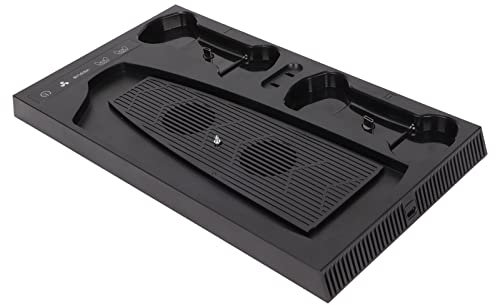 Rankomu ForPS5 Accories PS5 Cooling Stand, Game Console Cooling Fan with Dual Fast Charging Station, Multifunctional Design, Compatible with PS5 Accessories, Compact Size, Black