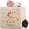 Holz - Einhörner - Holzspardose Einhorn personalisiert I Taschengeld Sparbüchse Geldgeschenk Kinder Geburtstag Einhorn Spardose Mädchen - 10x10cm - Holz - moneybox holzspardose+Kinder