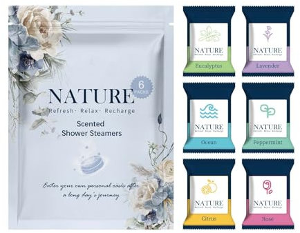 Shower Steamers, 6 Stick Shower Bombs with Verschiedene Düfte, Body Restore Shower Steamers, Self-Care Presents for Women Who Have Everything, Parfüm-Duschbombe