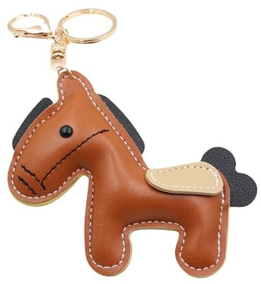 Hugsweet Lederpferdschlüsselkette, Pferdschlüsselkettenleder | Entzückender Pferde -Rucksack Anhänger,PU Leder Schlüsselinhaber, Rucksack Anhänger niedlicher Tierschlüssel für Frauen