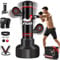 NZQXJXZ Verbesserter Boxsack Stehend für Erwachsene, 180cm Schwerer Boxsack mit Boxhandschuhen, Pumpe, Springseil und Reflexball, aufblasbarer Standboxsack für Männer zum Training von MMA, Fitness