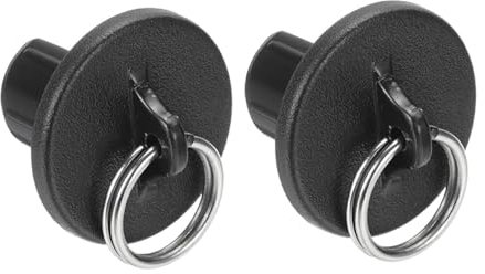 Sonnenschutz-Teile Endkappe, 2 Stück, Universal-Jalousien-Ersatzteile, Endkappe mit Ring für Innen- und Außenbereich, Sonnenschutz und Rollos, Schwarz