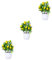 ERINGOGO 3 Stück Mini Zitronenbaumtopfpflanze künstlich Mini-Zitronenbaum im Topf Büro Zitronendekor Zwerg Simulation Pflanzenbonsai Simulation Einer Bonsai-Pflanze Plastik