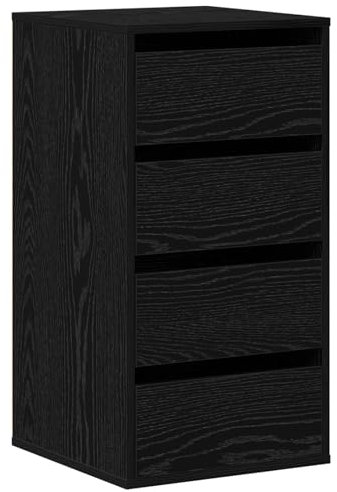 vidaXL Eck-Kommode Schwarz Eiche 40x41x76 cm Holzwerkstoff