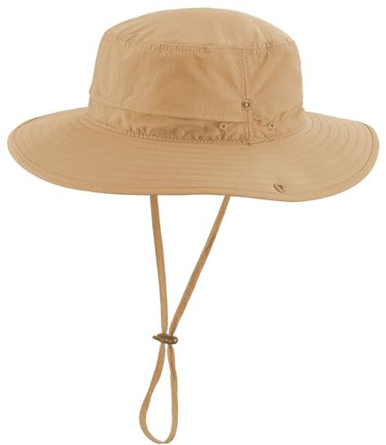 JAOAJ Sonnenhut UV Schutz 50 Herren Fischerhut Herren Breite Krempe Safarihut Atmungsaktiver Sommerhut Faltbar Wasserdichter Leichter Mesh Boonie Hat