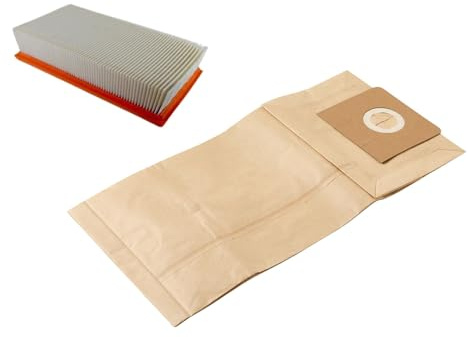1x Filter + 10x Staubsaugerbeutel kompatibel mit Kärcher - NT351 / NT 351 Eco