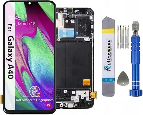It'Go Écran Full INCELL pour Samsung A40 A405 LCD Écran tactile de rechange avec outils Noir avec cadre Haute qualité