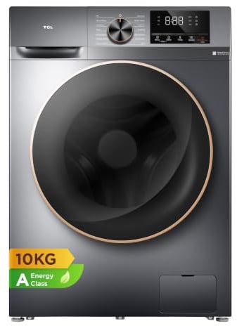 TCL 10kg Energy-Saving Front Load Washer - 1200rpm High-Speed Spin, DD Motor, Multi-Program Steam Wash & Anti-Bacteria, Child Lock Included