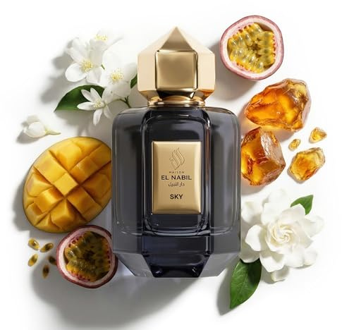 Maison El Nabil Sky - Eau de Parfum 65ml Femme - Vaporisateur Dubaï | Sillage floral étoilé, musqué et exotique (fleurs blanches, jasmin, fruits tropicaux), idée cadeau