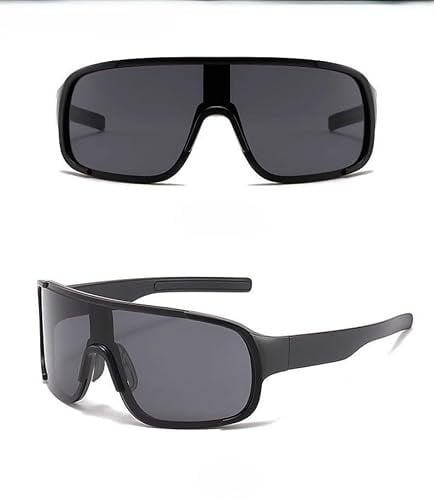 XiXiYang Motorcycle Bicycle Ski Sunglasses, 4K HD Polarised Sports Goggles for Men Women, UV400 Protection Anti Fog Anti Scratch, Oversized Frame Cycling Glasses for Motorcycle Bike