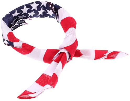 ifundom Mehrzweck Kopftuch mit Amerikanischer Flagge aus Stoff Wiederverwendbar und Praktisch zum Tragen im Beutel für Unabhängigkeitstag und Patriotische Paraden