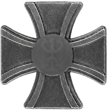 KLAMPNUS Eisernes Kreuz Anstecker aus Metall, Retro Brosche im Militärstil | Eisernes Kreuz Design im Retro-Stil Robuste Zinklegierung mit Prägung Butterfly-Verschluss für sicheren Halt