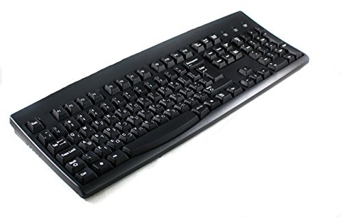 Hebrew English White Letters on Black Keys Wired Keyboard with USB Connection