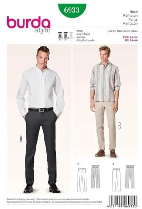 Burda B6933 Trousers Sewing Pattern, 19 x 13 cm