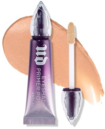Urban Decay Anti-Aging Eyeshadow Primer Potion Travel Mini - Nude Eye Primer for Crease-Resistant & Long-Lasting Makeup, Improves Look of Fine Lines & Texture, Smooths & Preps Eyelid Base - 0.16 fl oz