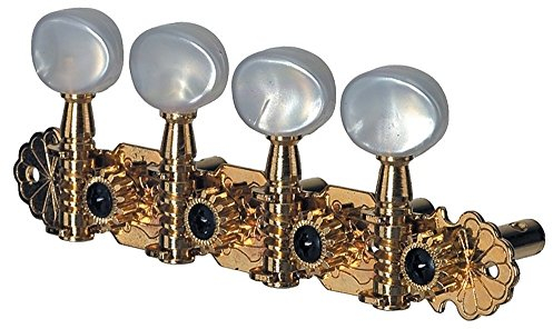 Gewa 545580GEWA machine heads Mandolin Gold-plated finish, marbled acrylic buttons