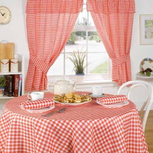 Emma Barclay Molly Nappe Ronde Vichy Rouge 160 cm