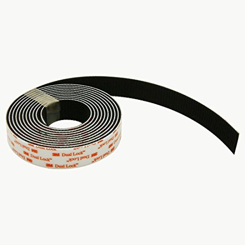 Scotch double face refermable 3M - Dual Lock 250 - SJ3550, noir, Sj3550