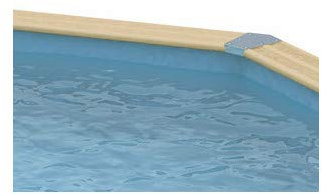 Liner para piscina madera octogonal 5,50 x 4,00 x 1,20 m Liner azul