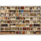 murando - Papier peint panoramique moderne 400x280 cm - Revêtement mural décoration pour chambre salon - Design unique et moderne - Beige rouge blanc vert - Livres rétro fond vintage 10110905-29