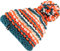 Stuf Chunky L Da. Pudelmütze Petrol grün-neon orange-Weiss