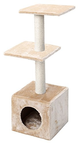 Europet Bernina 431-406199 Katzenkratzbaum Classic-Eco Palazzo, Circa 30 x 30 x 90 cm, beige