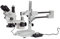 AmScope SM-4NTPX-144 Simul-Focal Stereo Zoom Mikroskop auf Boom Ständer mit einem LED Ring Light, 3.5X-45X, Weiß