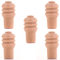 White Hinge 5x Ridged Wooden Roman Blind Cord Pulls