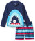 Simple Joys by Carter's Swimsuit Trunk and Rashguard Set Juego de protección de Sarpullido, Azul Marino Tiburón/Rojo Rayas, 24 Meses para Bebés