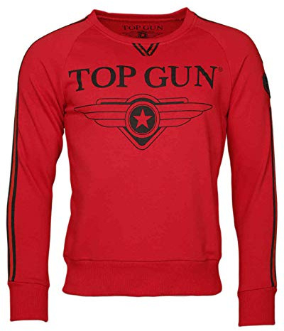 Top Gun Herren Sweatshirt Streak Tg20191013 Red, XL