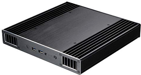 Akasa Plato X8, PC Lüfterloses Gehäuse, Aluminium Kühlgehäuse, Kühlkörper Gehäuse, CPU Kühlung, Mini PC Gehäuse, Für Intel 8th Gen NUC (Bean Canyon), 38,5mm hoch, schwarz, A-NUC43-M1B