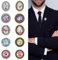 SUNNYCLUE DIY 10 PCS Mariée Groomsmen Bouquet Breloques Broche Photo Charmes De Mariage Boutonnière Broche Kit avec Pendentif Plateaux Et Cabochons en Verre Clair Antique Bronze